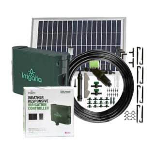 Automatische zonne-energie irrigatiesystemen voor tuinbesproeiing.