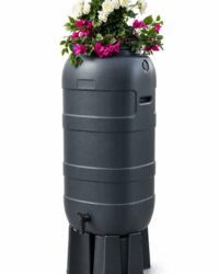Slimline 100l Flower Antraciet 2 In 1 Met Plantenbak