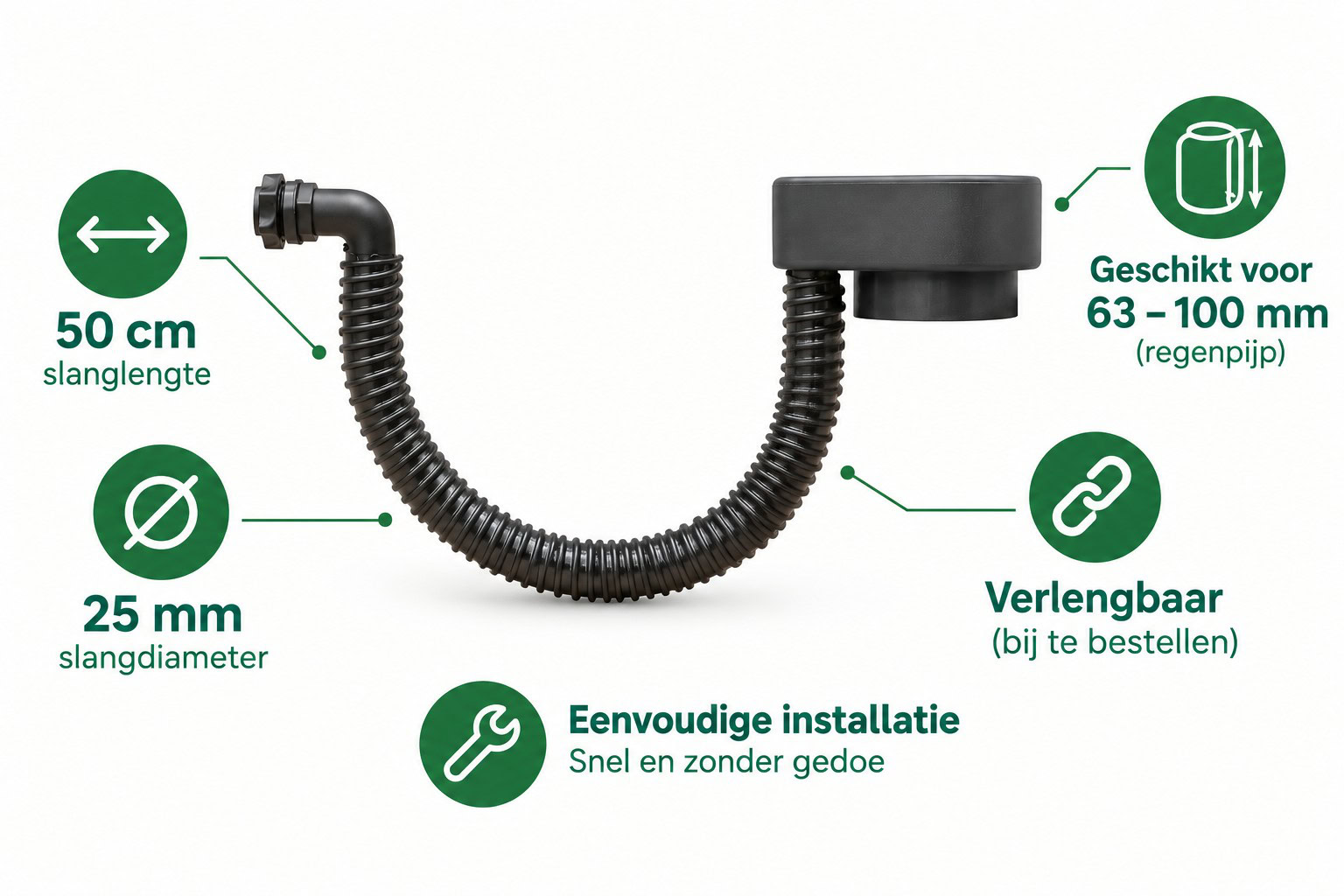Zwarte Vulautomaat Met Flexibele darm thuistuinieren.nl